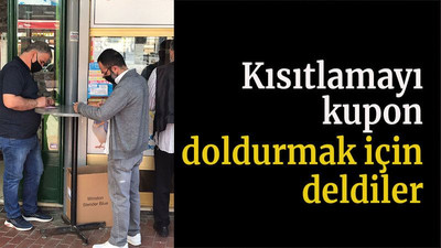Kısıtlamayı kupon doldurmak için deldiler